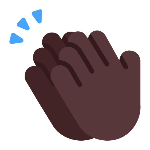 Clapping-Hands-Flat-Dark icon