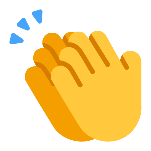 Clapping Hands Flat Default Icon | FluentUI Emoji Flat Iconpack | Microsoft