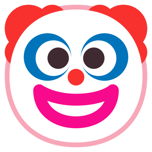 Clown-Face-Flat icon