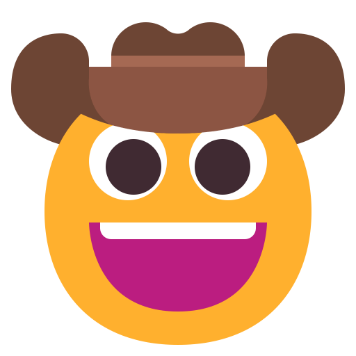 Cowboy-Hat-Face-Flat icon