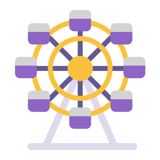 Ferris Wheel Flat icon