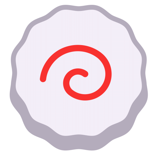 Fish Cake With Swirl Flat icon