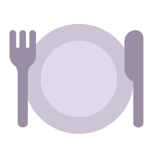 Fork-And-Knife-With-Plate-Flat icon