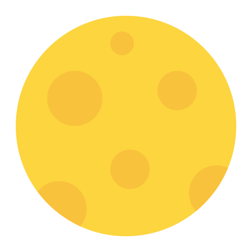 Full Moon Flat icon