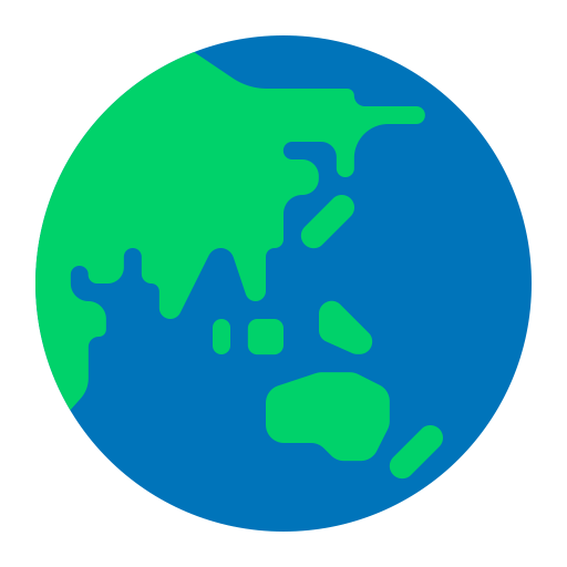 Globe-Showing-Asia-Australia-Flat icon