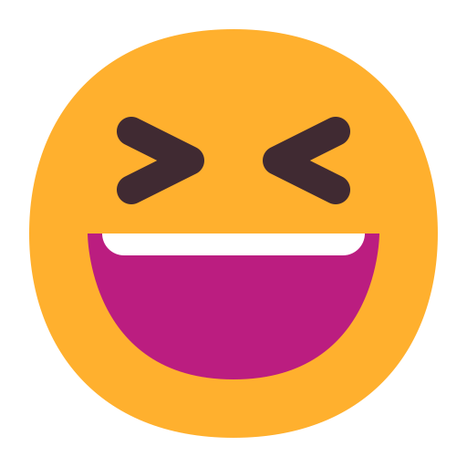 Grinning-Squinting-Face-Flat icon
