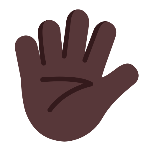 Hand-With-Fingers-Splayed-Flat-Dark icon