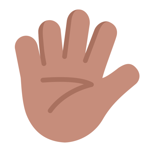 Hand-With-Fingers-Splayed-Flat-Medium icon