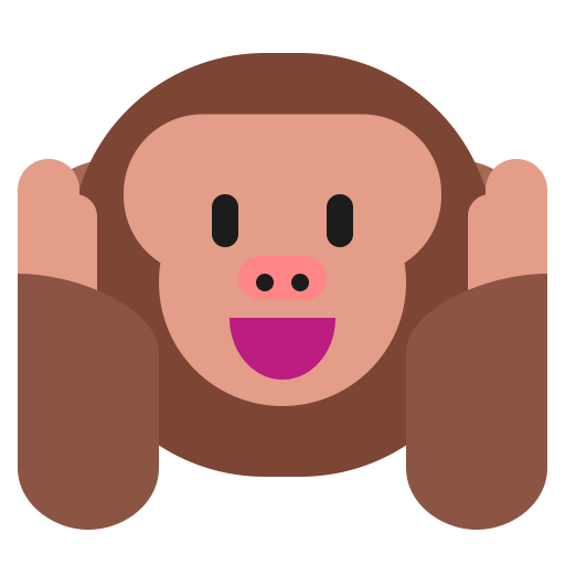Hear-No-Evil-Monkey-Flat icon