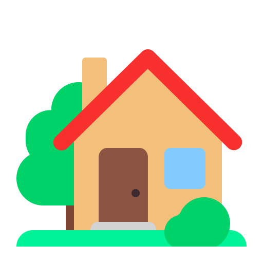 House-With-Garden-Flat icon