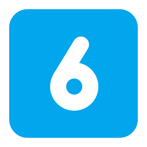 Keycap-6-Flat icon