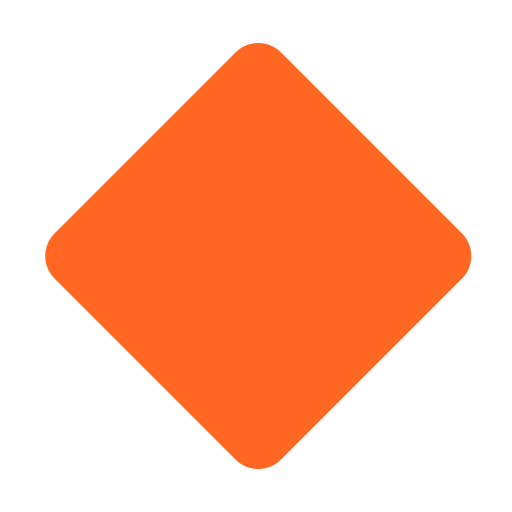 Large Orange Diamond Flat icon