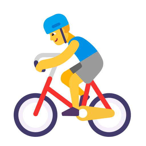 Man Biking Flat Default icon