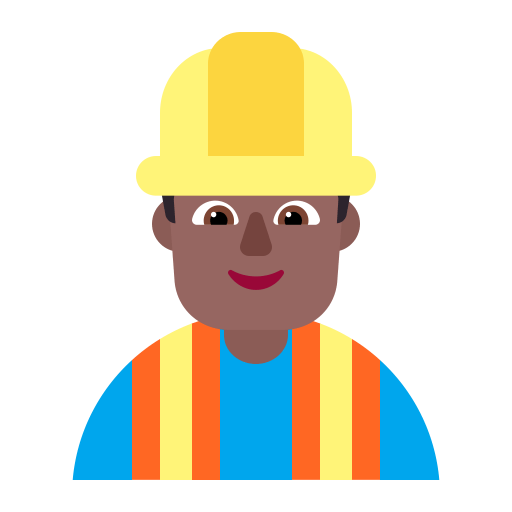 Man-Construction-Worker-Flat-Medium-Dark icon