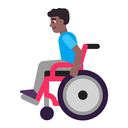 Man-In-Manual-Wheelchair-Flat-Medium-Dark icon