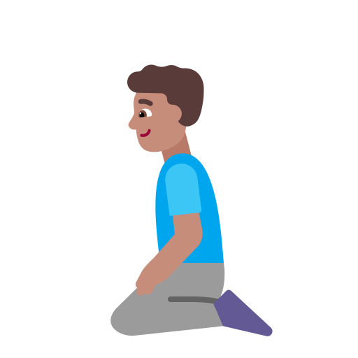 Man-Kneeling-Flat-Medium icon