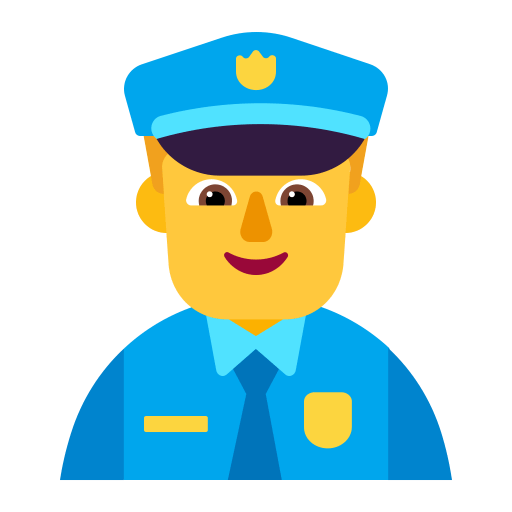 Man-Police-Officer-Flat-Default icon