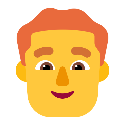 Man Red Hair Flat Default icon