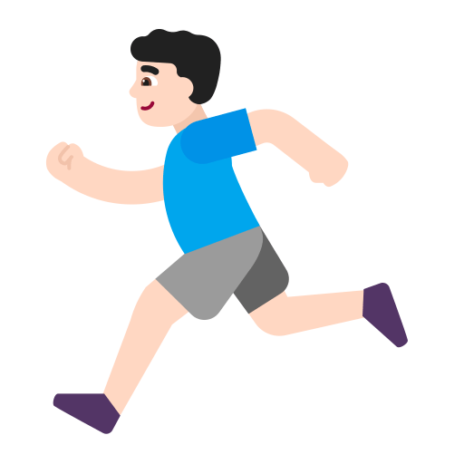Man Running Flat Light icon