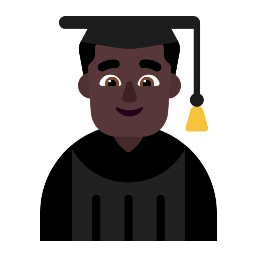Man-Student-Flat-Dark icon