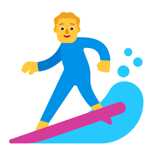 Man Surfing Flat Default icon