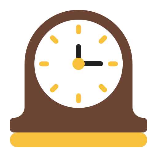 Mantelpiece-Clock-Flat icon