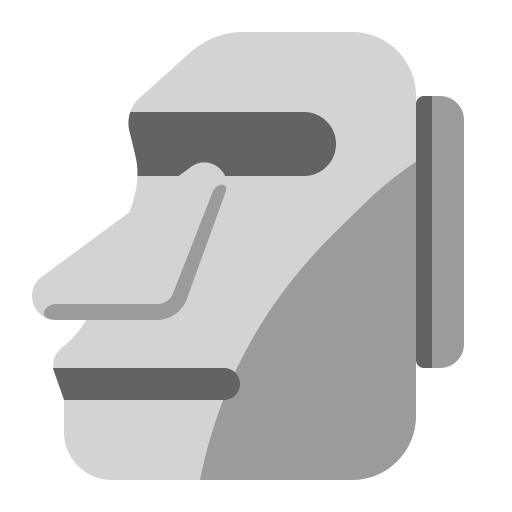 Moai Icon, FluentUI Emoji Mono Iconpack