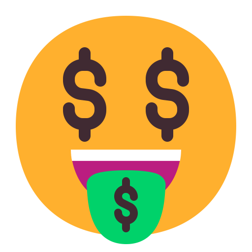 Money-Mouth-Face-Flat icon