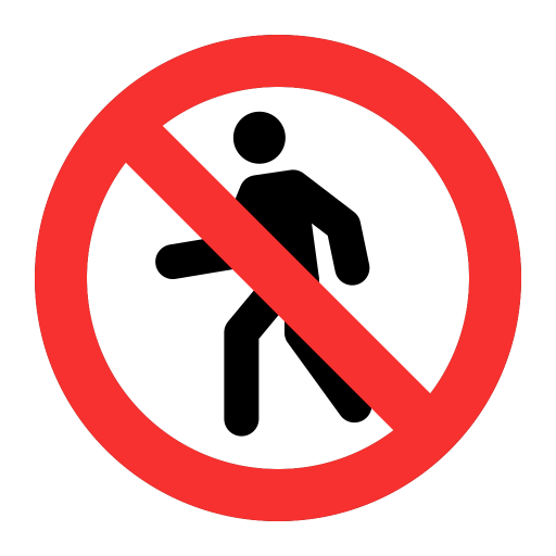 No-Pedestrians-Flat icon