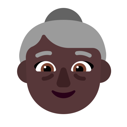 Old-Woman-Flat-Dark icon