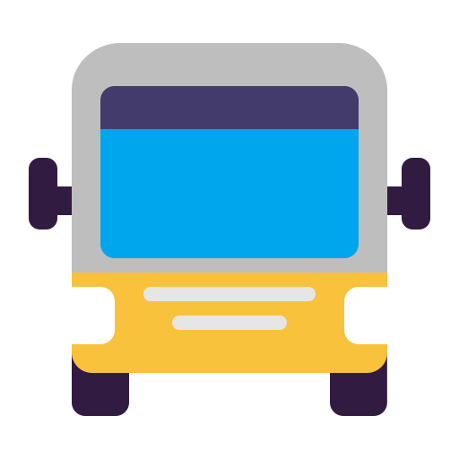 Oncoming-Bus-Flat icon