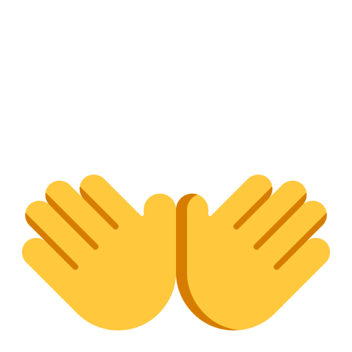 Open Hands Flat Default Icon | FluentUI Emoji Flat Iconpack | Microsoft