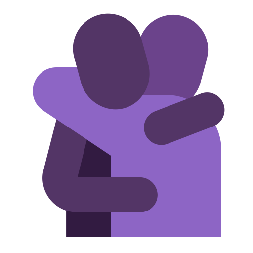 People Hugging Flat icon