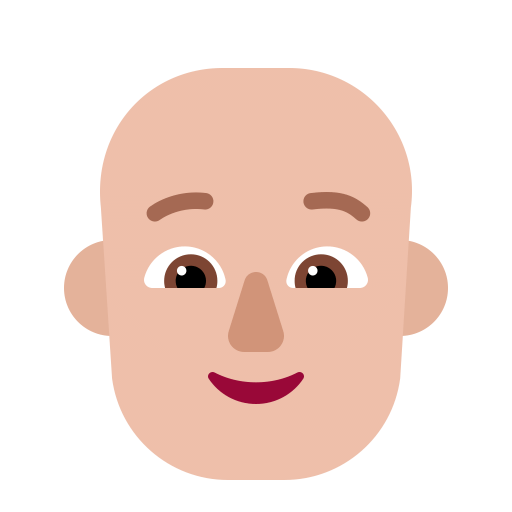 Person-Bald-Flat-Medium-Light icon