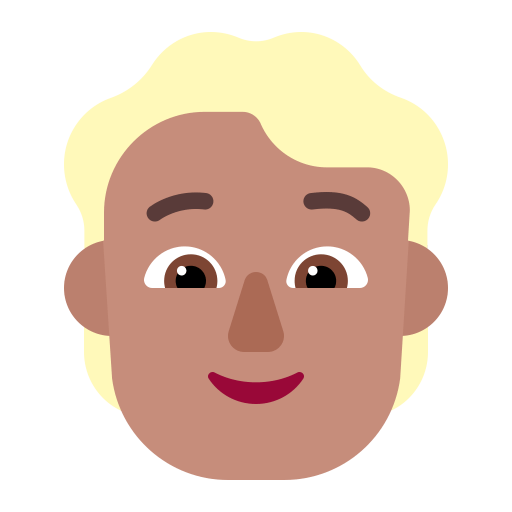 Person Blonde Hair Flat Medium icon
