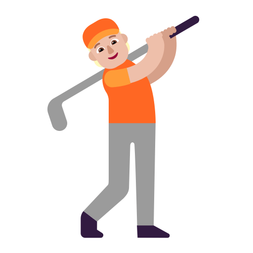 Person-Golfing-Flat-Medium-Light icon