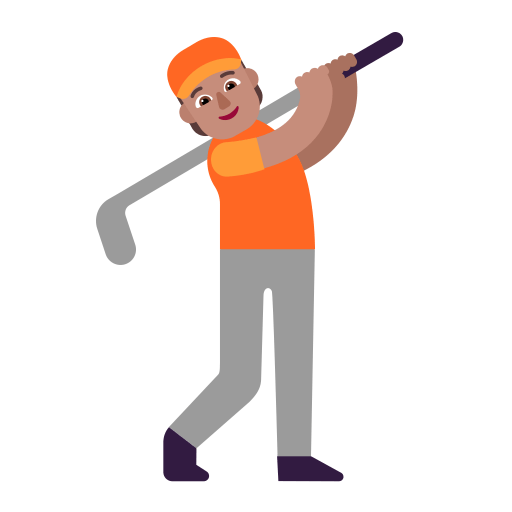 Person-Golfing-Flat-Medium icon