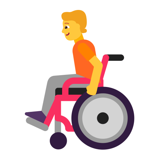 Person-In-Manual-Wheelchair-Flat-Default icon