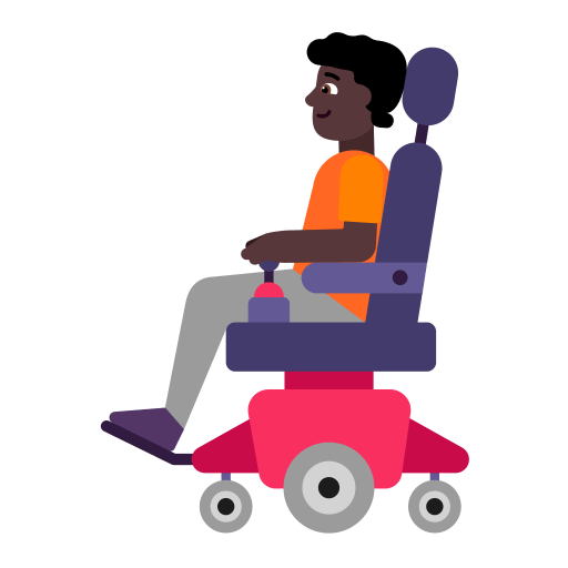 Person-In-Motorized-Wheelchair-Flat-Dark icon