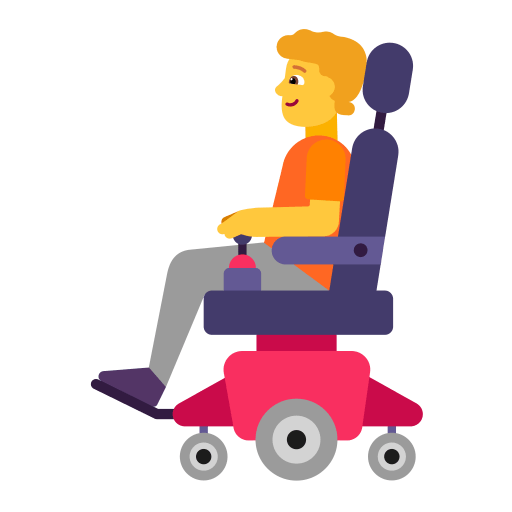 Person In Motorized Wheelchair Flat Default icon