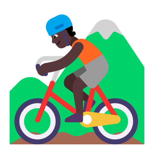 Person-Mountain-Biking-Flat-Dark icon