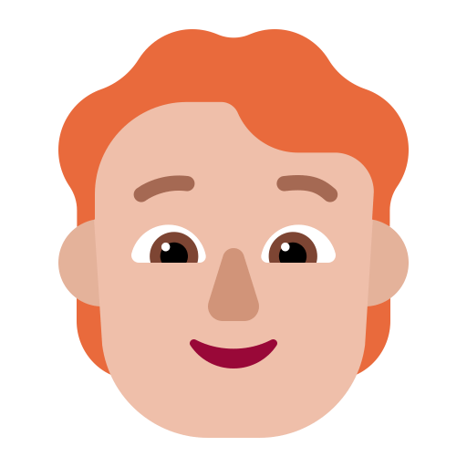 Person-Red-Hair-Flat-Medium-Light icon