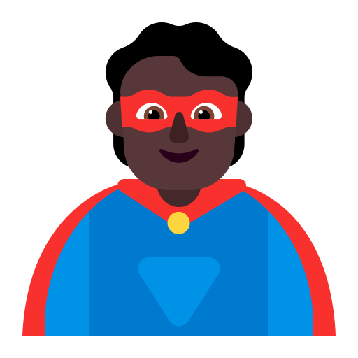 Person Superhero Flat Dark icon