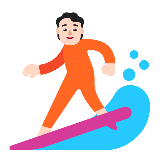 Person Surfing Flat Light icon