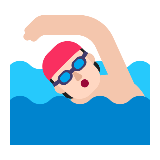 Person Swimming Flat Light icon