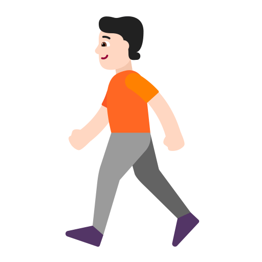Person Walking Flat Light icon