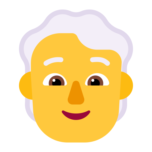 Person-White-Hair-Flat-Default icon