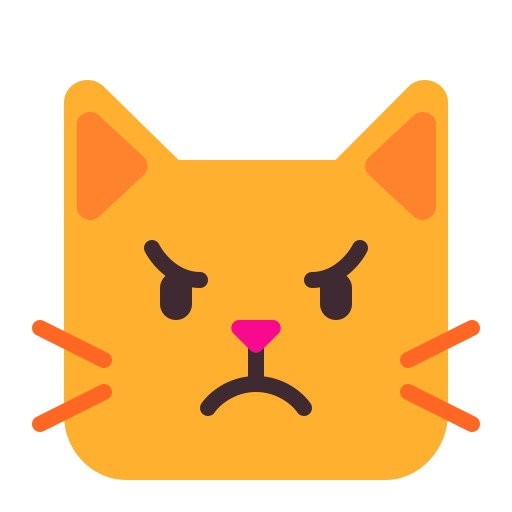 Pouting Cat Flat icon