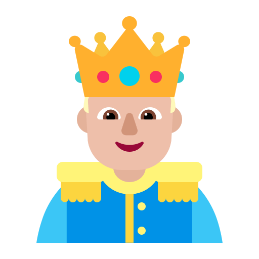 Prince Flat Medium Light Icon | FluentUI Emoji Flat Iconpack | Microsoft
