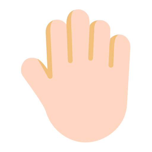 Raised Back Of Hand Flat Light Icon | FluentUI Emoji Flat Iconpack ...